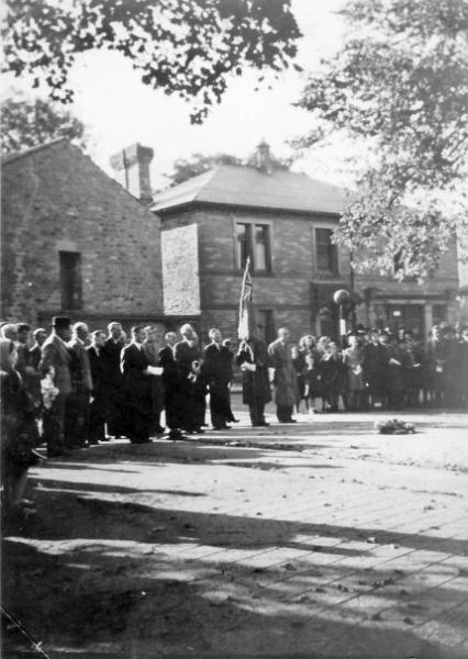 British Legion 1948 -a.jpg - British Legion dedication of the War Memorial plaque in Oct 1948